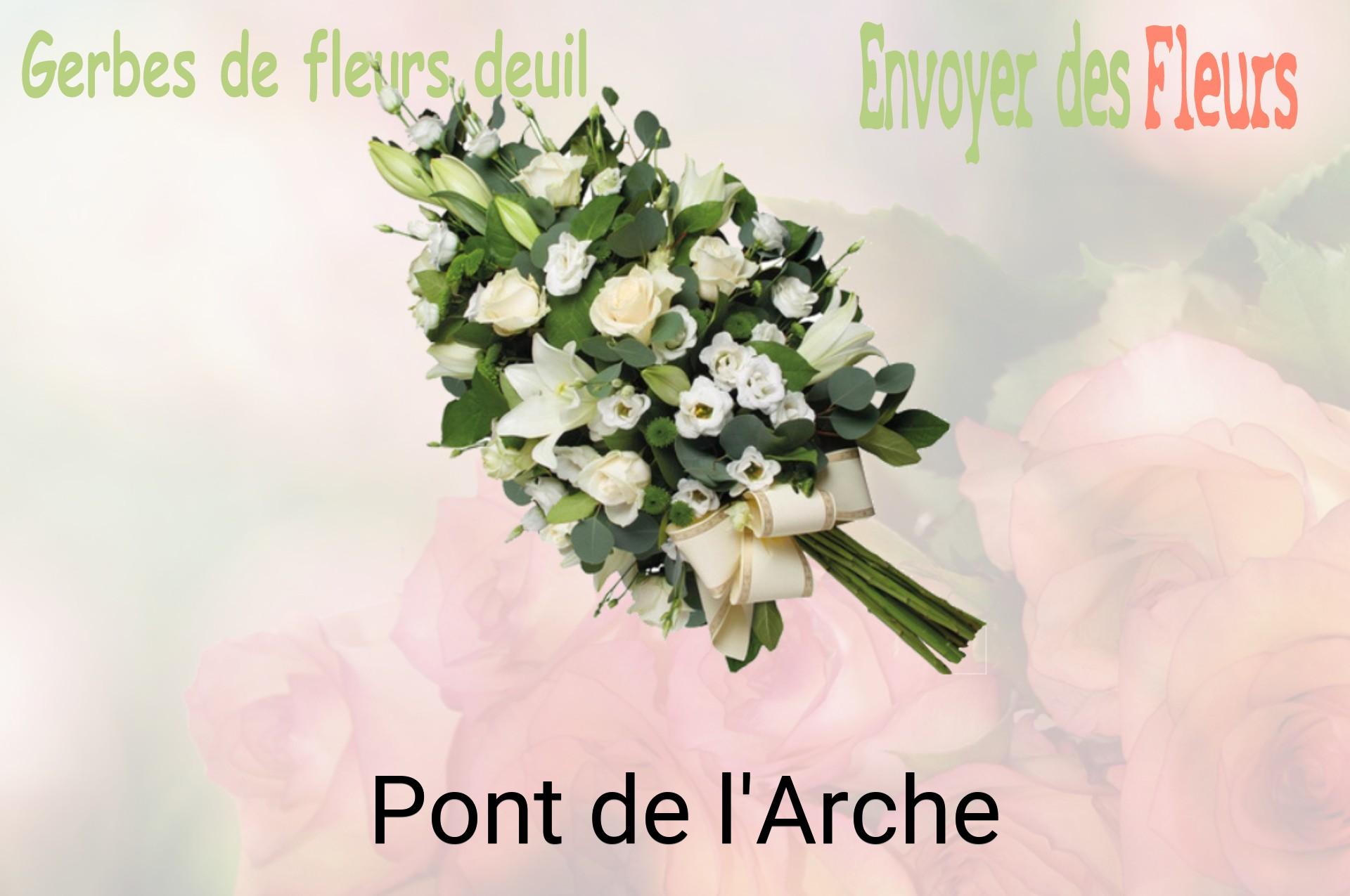 Gerbe de fleurs de deuil livrée à Pont-de-l'Arche